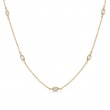 14K Yellow Gold Marquise Diamond Station Necklace