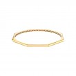 14K Yellow Gold Geometric Bangle Bracelet