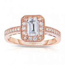 Rm1301m-14k Rose Gold Marquise Cut Halo Diamond Engagement Ring ...