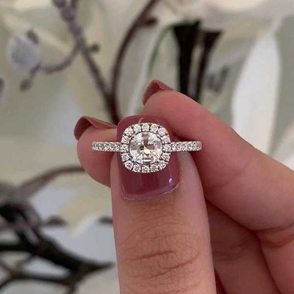 My engagement ring with a diamond bridge! : r/EngagementRings