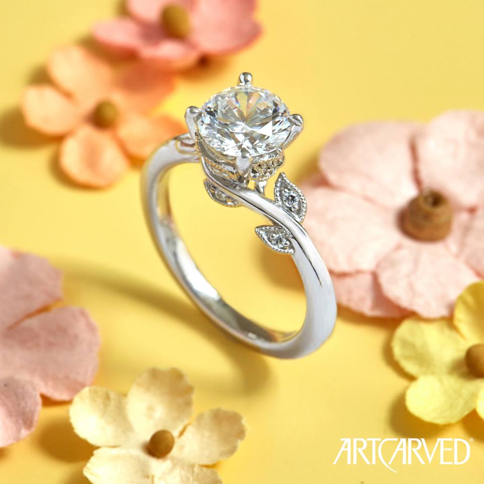ArtCarved 'ADELE' Engagement Ring - 31-V396ERW-E