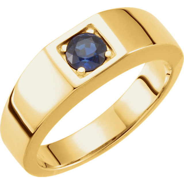 14K Yellow Sapphire Men's Ring - 9739-101-P